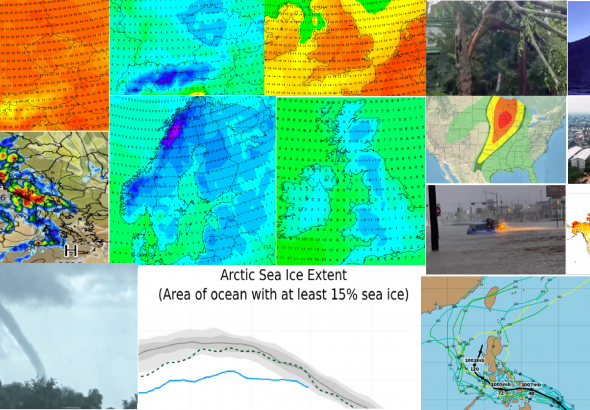 Weather Report for 1. May 2025: Continental Europe after tropical heatwave frosts and snow in basins, Finland -10,2°C, the Netherlands +29,5°C, Germany +28,8°C, severe storms hit eastern half of the US and the next hard weeks ahead, Asia with +10°C above monthly records and 300-y heatwave (Pakistan +49,0°C, Kuwait +48,9°C, Saudi Arabia +47,6°C, Iran/Iraq +47,0°Cm UAE +46,6°C, Israel +44,9°C, Turkmenistan +43,3°C), Sahara hot, +40°C in South Africa and +30°C in southern Australia a month before winter, tropical depressions near Philippines