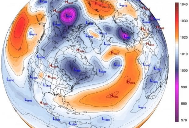 The 2nd Deepest Summer Cyclone In History Over Arctic Heatwave Starts On The West Near Seattle 109 F 43 C Is Expected