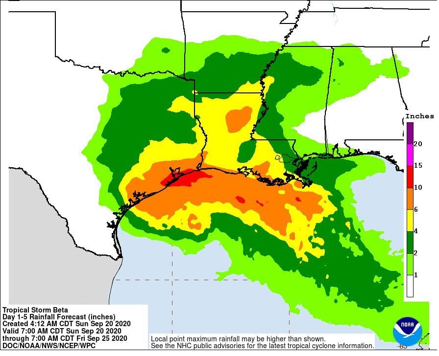 Hyperactive hurricane season 2020: Tropical storm Beta hits Texas and Louisiana, threats 10 ...