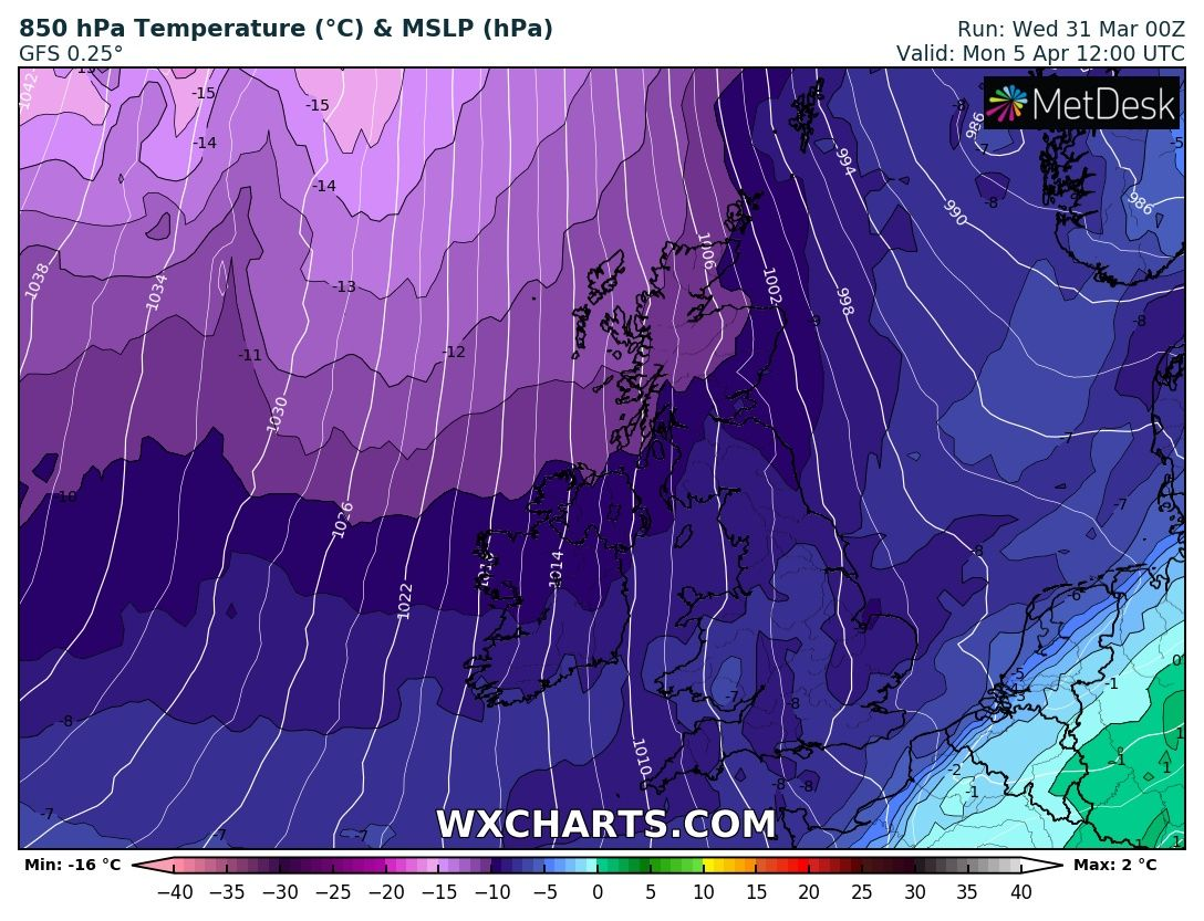 The UK hits the coldest April weather in history, alltime record 15,4