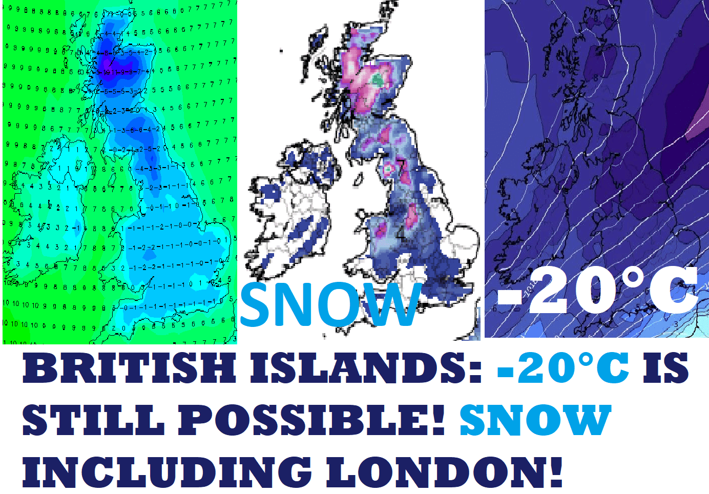 Beast From The East For British Islands Is Still Forecasted Snow And A Possibility Of 15 C Frosts In Scotland Mkweather